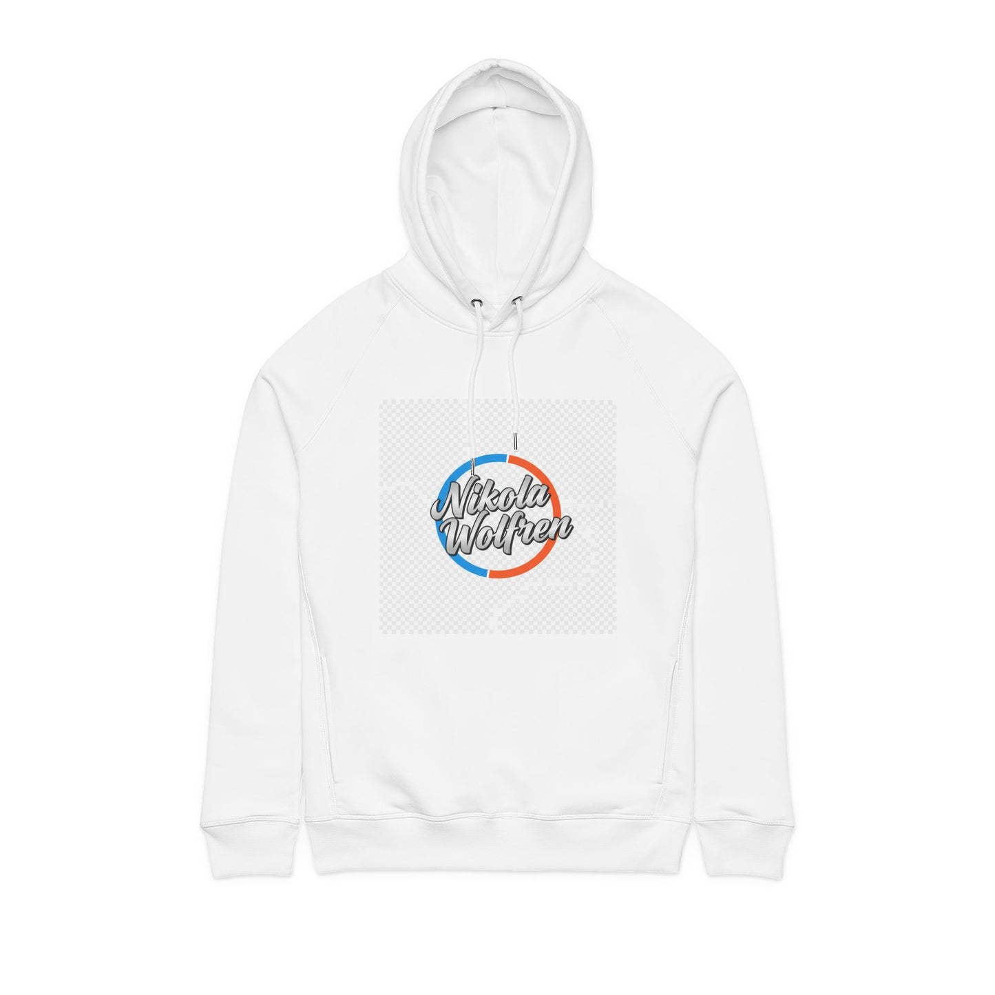 Nikola Wolfen Signature Hoodie – Minimal White Unisex