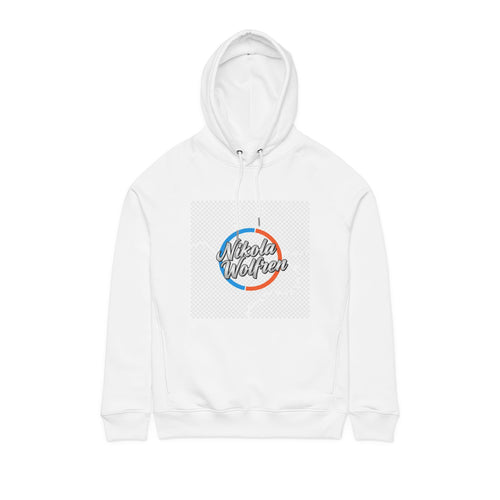 Nikola Wolfen Signature Hoodie – Minimal White Unisex